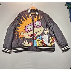 Members Only x Nickelodeon Jacket 2XL Rugrats Chuckie + Rocko Graphic Bomber